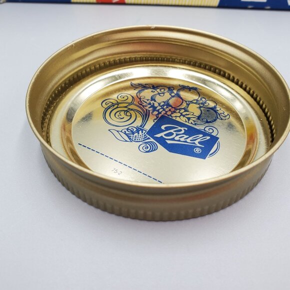 Vintage Ball Mason Caps with Dome Lids Partial Box of 7 plus Extra Kerr Lids - Picture 3 of 8